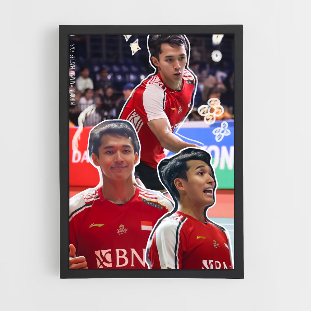 Poster Jonatan de christie – affiche Badminton (vue 2)